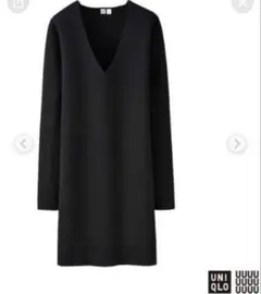 新品　UNIQLO ミラノリブVネックチュニック
