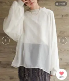 美品　Bab シアーレイヤードスウェットのサムネイル