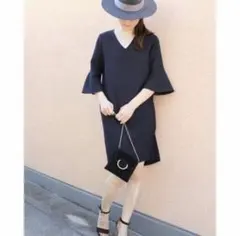 SPICK&SPAN Noble Vネック フレアスリーブ ワンピース ノーブルのサムネイル