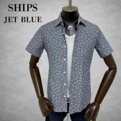 SHIPS JET BLUE 半袖シャツ　総柄シャツ　小花柄シャツ　トップスのサムネイル
