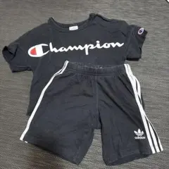 champion Tシャツ　adidas ズボン　100 まとめ売り　黒