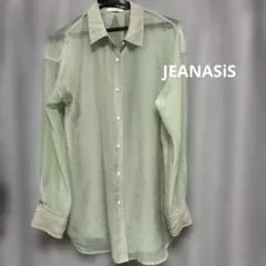 JEANASIS シアーシャツ 長袖 ライトグリーンのサムネイル