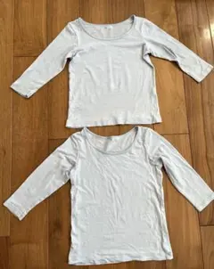 ユニクロ　ウォームコットンストレッチUネックT 110 2枚セット　ヒートテック