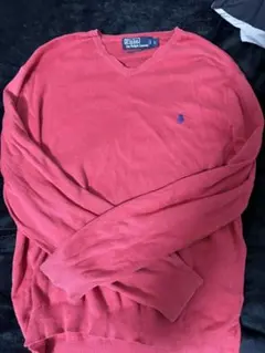 Polo by Ralph Lauren 赤 Vネックセーター L