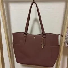 a.v.v バッグ　ピンクブラウン ファスナーつき