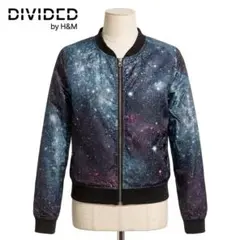 DIVIDED H&M 銀河柄 ボンバージャケット L