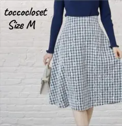 tocco closet バックレースアップ デザイン フレアスカート M