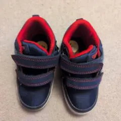 ネイビー/レッド ベルクロスニーカー