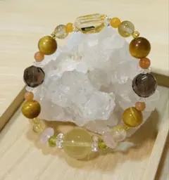 オレンジサゲニティックとフローライトのブレスレット - メルカリ