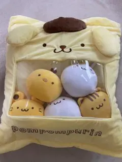 サンリオ　マスコット入りクッション　まんまる　プリン