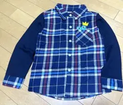 キッズ長袖シャツ 110cm チェック柄 新品