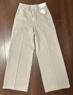 UNIQLO ユニクロ ワイドトラウザージーンズ　Lサイズ　ベージュ　未使用新品