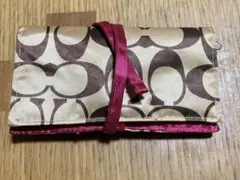 COACH ポーチ ベージュ ブラウン