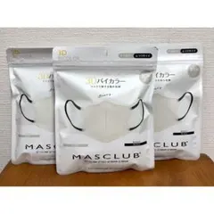 【30枚セット】MASCLUB 3Dバイカラー マスク アイボリー