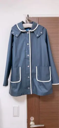 Jacadi フード付きネイビーコート 12A