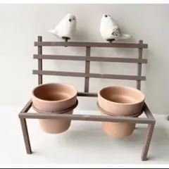 FELISSIMO フェリシモ 小鳥が集う憩いのベンチ　フラワーポット＆小物入れのサムネイル