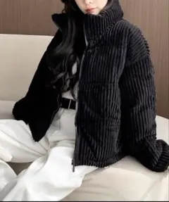 お値下げ中✨美品 コーデュロイ キルティングジャケット 黒