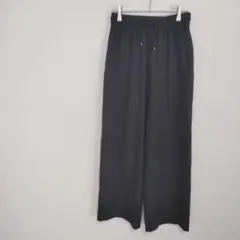 【a.v.v】ワイドパンツ ブラック ウエストゴム カジュアル ゆるダボ