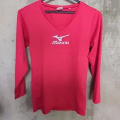 Mizuno 赤 長袖シャツ