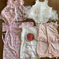 ベビー服 女の子　夏服　ロンパース　70-80サイズ