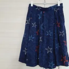 LulaRoe ネイビー 星柄 フレアスカート 【M】レディース