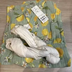 petit main 浴衣 ワンピース型 110レモン柄 プティマイン