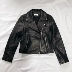 ハレ　HARE 黒レザーシングルライダースジャケット