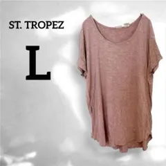 ST. TROPEZ 【L】ピンク 半袖Tシャツ 海外古着 ゆったり