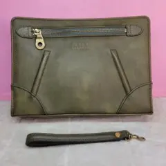 タケオキクチ クラッチバック グリーン 希少 超美品　TAKEO KIKUCHI