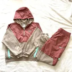 美品 ナイキ NIKE セットアップ スウェットナイロン　切替え　刺繍ロゴ