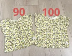 nicoris ancien 花柄Tシャツ 2枚セット 90 100 姉妹お揃い