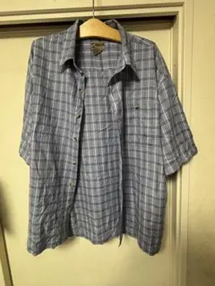 Alpine Design 半袖シャツ 青系チェック