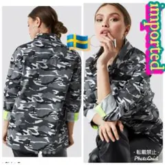 インポート　日本未発売　カモフラ柄　迷彩柄　シャツジャケット　ミリタリー柄