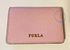 FURLA ピンク レザー 名刺入れ