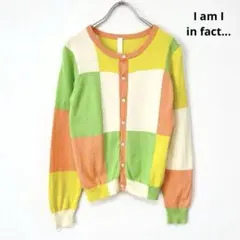 美品 I am I アイアムアイ コットン カーディガン クレイジーパターンのサムネイル