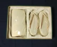 厚底草履 バックセット クリーム色