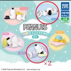 【匿名配送】PEANUTS すやすやおやすみマスコットMIX スヌーピー　3個組