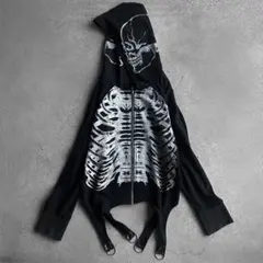 00’s Archive GLAD NEWS スケルトン ジップパーカー Y2K