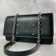 【極美品 RFID】メゾンマルジェラ チェーンショルダーウォレット 4ステッチ