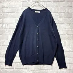 ハートマーケット カーディガン L ネイビー ワンポイント シンプル オフィカジ