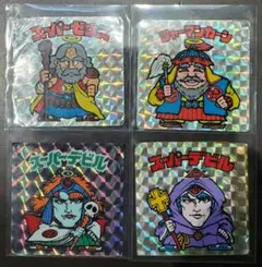 旧ビックリマン　スーパーゼウス　シャーマンカーン　スーパーデビル　4枚セット