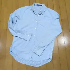 リバーシブルTOMMY HILFIGER 素敵なブルーストライプ長袖シャツ M