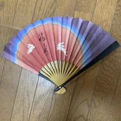 ◆中古品◆扇子 兎柄 満月デザイン 和装小物　13-1255