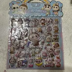 人気ラブブキャラクターのかわいい立体シール1セット2枚