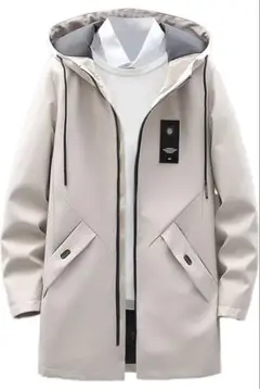サイズ：XL メンズ ジャケット フード付き 秋服 防風 防寒 ファッショ無地