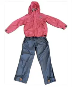 LOGOS レインスーツ(上下セット) 130サイズ ピンク/グレー