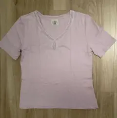 Laura Ashley 半袖カットソー ピンク レースのサムネイル
