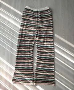 BEAUTY＆YOUTH コットンシルク メッシュニットパンツ