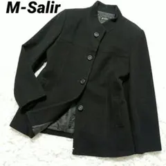 カシミア混合　ウールコート　ジャケット　レディース　黒　ブラック　11 L相当
