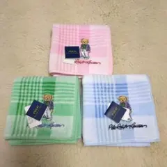 ポロラルフローレン　タオルハンカチ３枚セット
